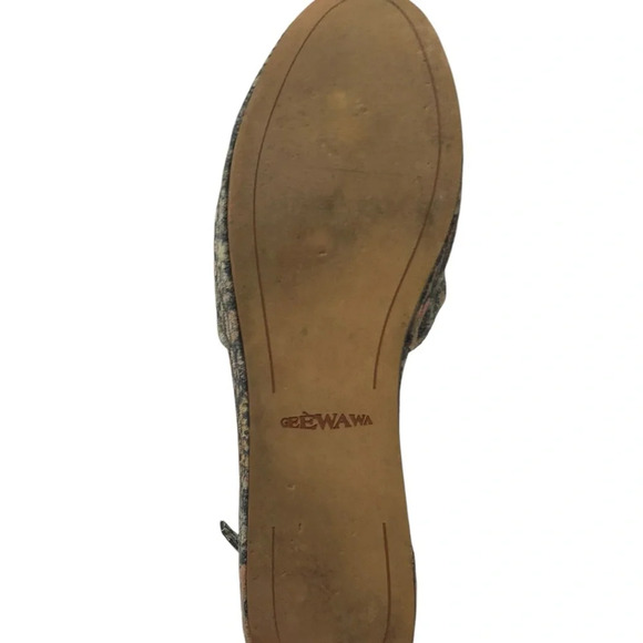 Gee Wawa Anthropologie Daphne Platform Heels floral Microsuede leather Size 6.5 - Picture 3 of 14